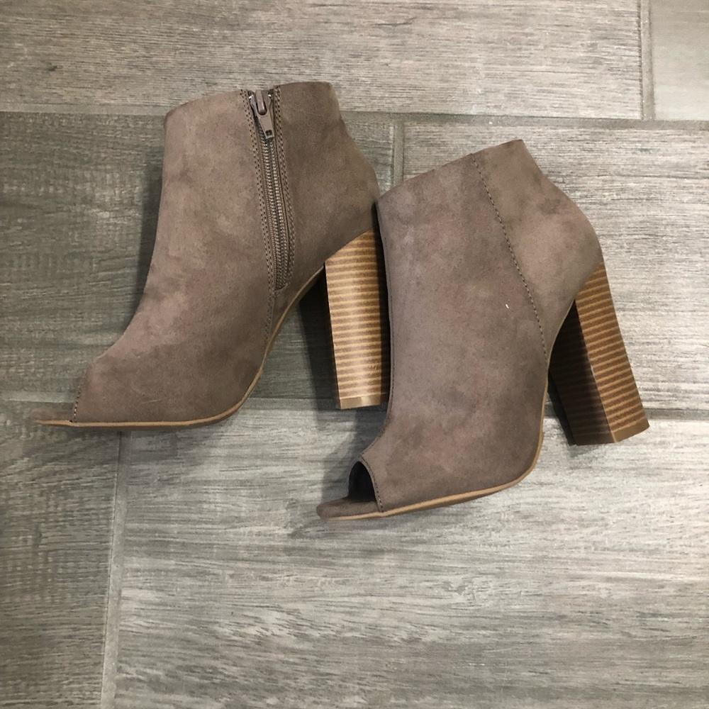 Tan booties